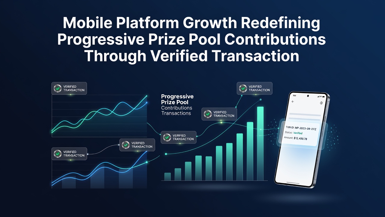 Infographic illustrating verified payment flows from mobile apps to progressive prize pools at emerging licensed venues
